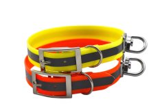 Barvářský obojek s reflexním proužkem (BIOTHANE)