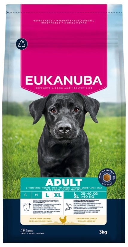 Krmivo EUKANUBA Adult Large rich in fresh chicken 3kg