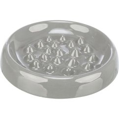 Slow Feed, keramická miska k pomalému krmení, 0.25 l/ø 18 cm, modrá, šedá