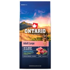 Krmivo Ontario Adult Large Beef & Brown Rice 12kg