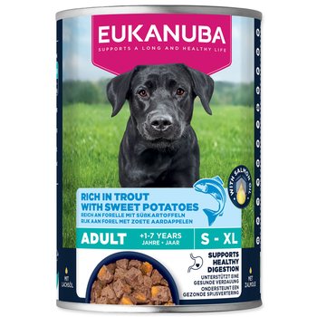 Konzerva EUKANUBA Adult bohatá na pstruha s batáty 400 g