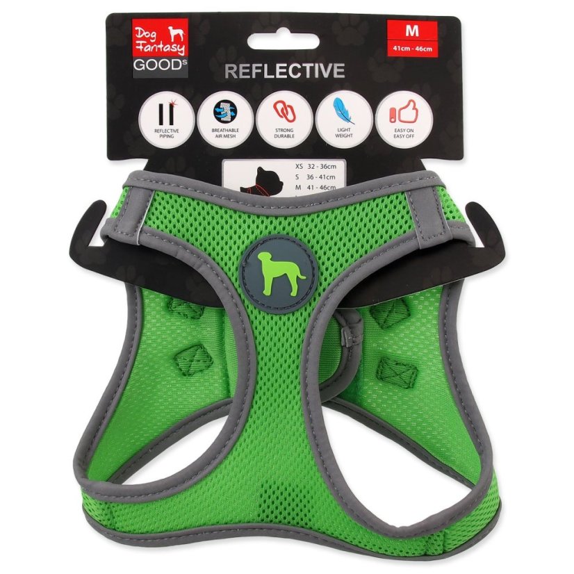 Postroj Dog Fantasy Puppy M limetka 41-46cm