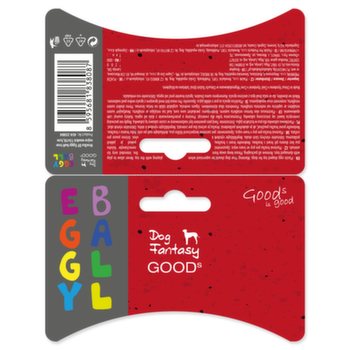 Hračka Dog Fantasy Eggy ball tvar vejce modrá 13x18,5cm