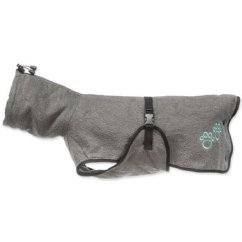 Bathrobe for dogs, terry cloth, XS: 30 cm, grey