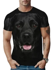 Pánské tričko s černým labradorem