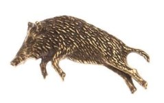 Divočák ve skoku (odznak na klobouk)