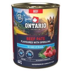 Konzerva Ontario Adult hovězí pate s příchutí spiruliny 800g