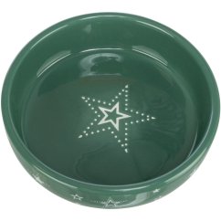 Xmas Bowl, vánoční keramická miska, 0.4 l/ø 15 cm, tmavá zelená