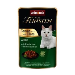 Vom Feinsten Adult FEINES m.Fillets - králík + kuřecí filet, kapsička pro kočky 85 g - ZRUŠENO