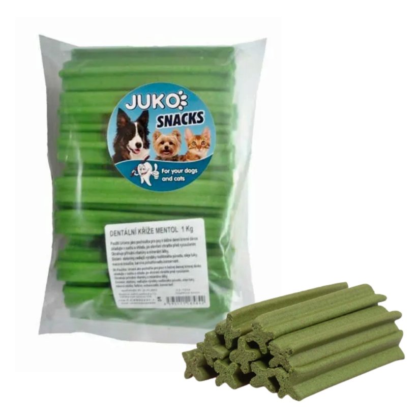 Dentální kříž Mentol JUKO Snacks 1 kg