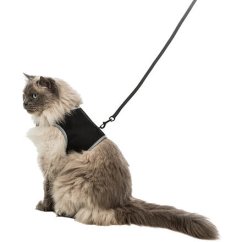 Postroj VESTA s vodítkem pro kočku XL 36-54cm / 1,20 m černý
