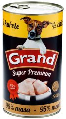 GRAND Superpremium Dog kuřecí s 1/2 kuřete, konzerva 1300 g