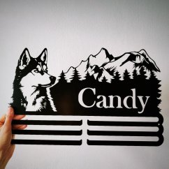 Kovový věšák na medaile - Plemeno psa