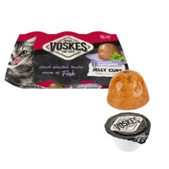 Voskes Cat jelly cups želatinové košíčky s tuňákem a krabem 6 x 25 g