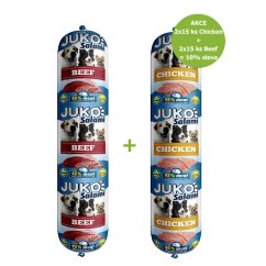JUKO Salami Chicken (kuřecí) 2 x15 ks + Beef (hovězí) 2 x15 ks - SLEVA 10 %