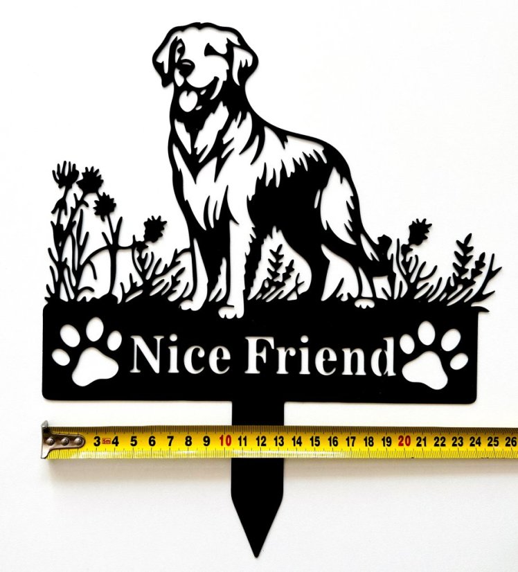 Zápich - pes s možností vlastního nápisu