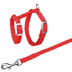 Nylonový postroj reflexní pro koťata, nylon 18-35cm/10mm1,3m