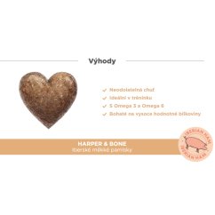 Harper and Bone Cat & Dog iberské měkké pamlsky kuře a krůta 90 g