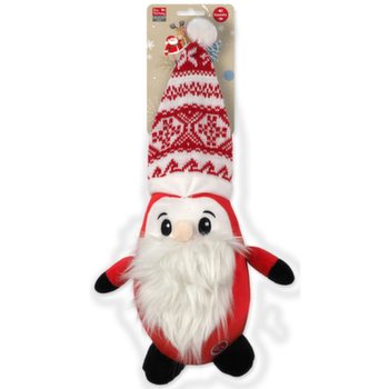 Hračka Dog Fantasy Winter Tale Santa s čepicí, pískací 40cm