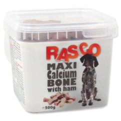 Pochoutka Rasco kalciová kost se šunkou 6cm 500g