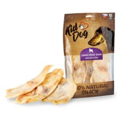 KIDDOG 100% Natural Snack, jehněčí kůže z hlavy 150 g