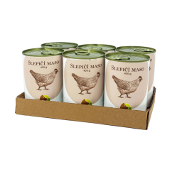 SIX PACK BOHEMIA Slepičí maso ve vlastní šťávě 400g