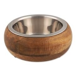 Miska Dog Fantasy nerez v dřevě, zaoblená 1730ml