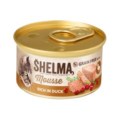 Shelma Cat Mousse kachní, brusinky, tymián GF, konzerva 85 g