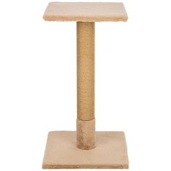 Škrabací sloupek BEANA, 69 cm, králičí plyš, šedobéžová - LIMITOVANÁ NABÍDKA