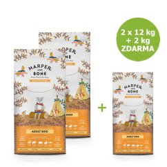 Harper and Bone Dog Adult Large & Medium divoké hory AKCE 2 x 12 kg + 2 kg ZDARMA