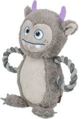 Be Eco Monster - příšerka, hračka/přetahovadlo pro psy, 33 cm, polyester/bavlna, šedá