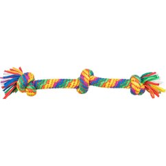Hrací činka / přetahovadlo 45 cm, 3 uzly, multikolor - LIMITOVANÁ NABÍDKA