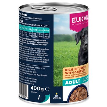 Konzerva EUKANUBA Adult bohatá na krůtí s mrkví 400 g