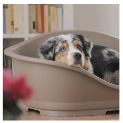 Pelíšek plast 1 světle hnědá 56,5 x 42 x 24,2 cm