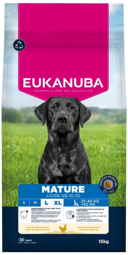 Krmivo EUKANUBA Mature Large rich in fresh chicken 15kg