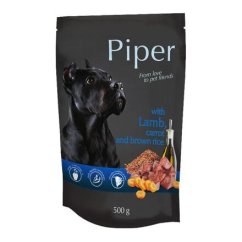 PIPER s jehněčím, mrkví a rýží, kapsička pro psy 500 g