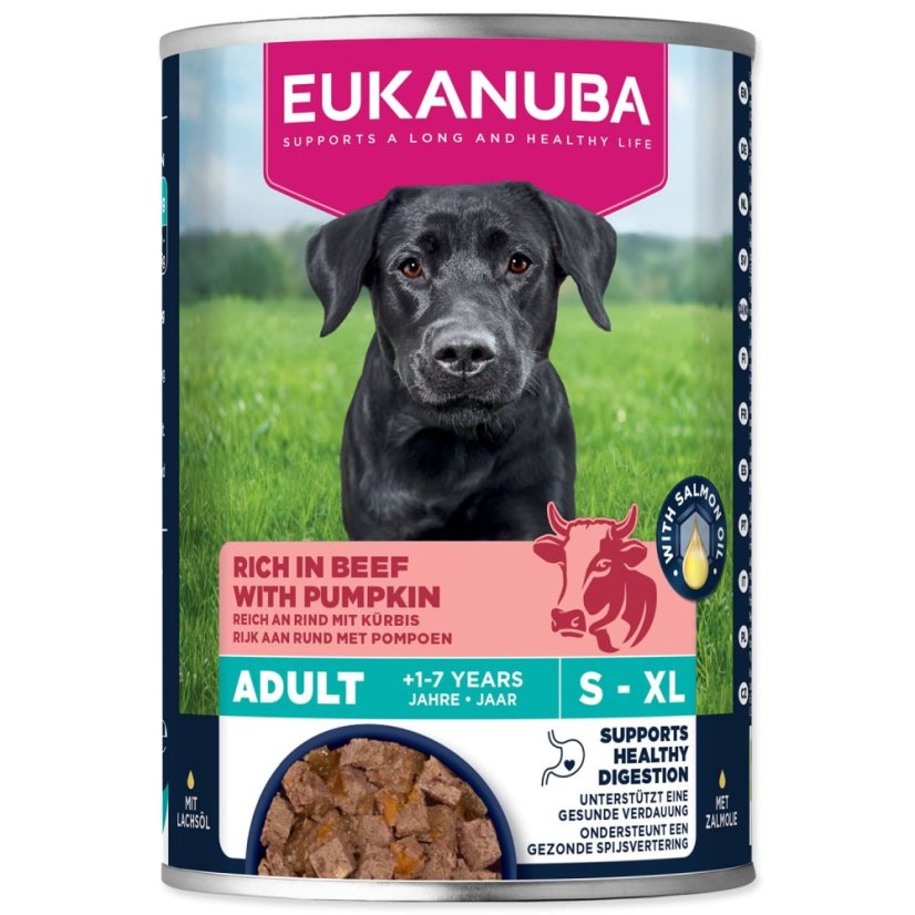 Konzerva EUKANUBA Adult bohatá na hovězí s dýní 400 g