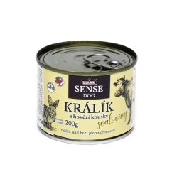 FALCO SENSE Dog králík a hovězí kousky svaloviny, konzerva 200 g