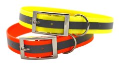 Klasický obojek s reflexním proužkem (BIOTHANE)