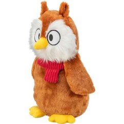 Xmas Owl - vánoční sova, plyšová hračka pro psy, 33 cm