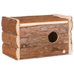 Budka Trixie hnízdo dřevěná s kůrou 21x13x12cm/ø 3,8cm