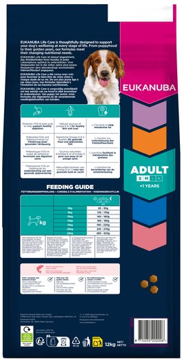 Krmivo EUKANUBA Adult Small and Medium rich in salmon and barley 12kg