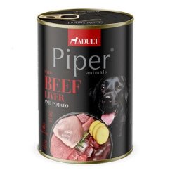 NEW PIPER s hovězími játry a bramborami, konzerva pro psy 400 g