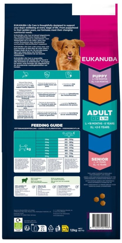 Krmivo EUKANUBA Adult Large rich in lamb and rice 12kg