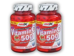 2x Vitamin C 500mg + Rose Hips 125 kapslí