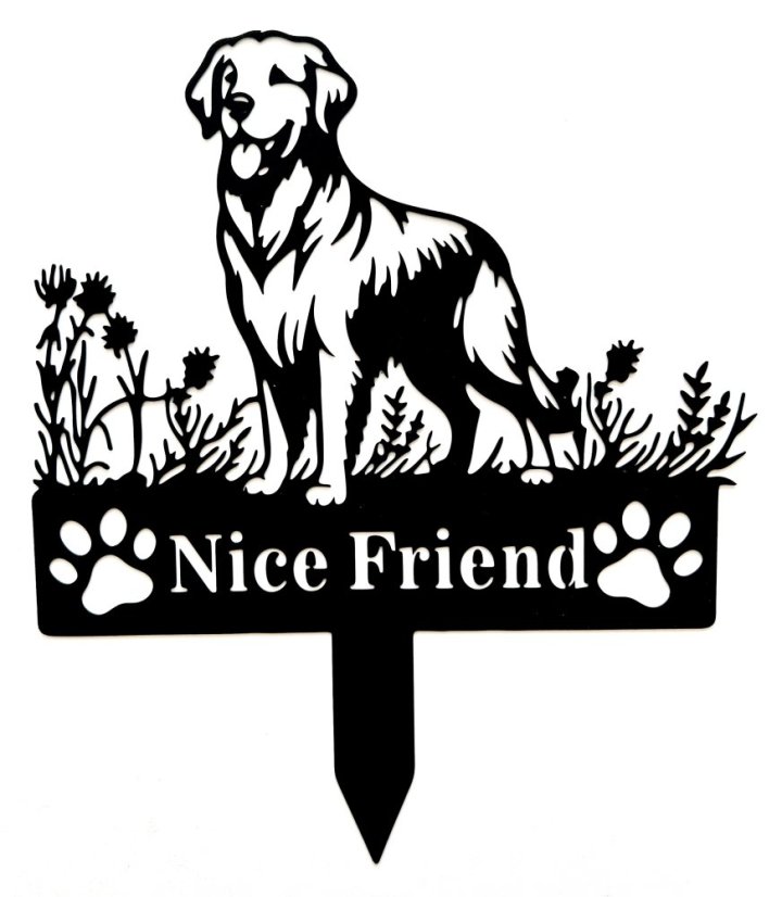 Zápich - pes s možností vlastního nápisu