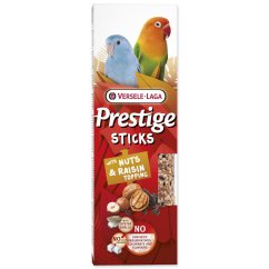 Tyčinky Versele-Laga  Prestige malý papoušek s ořechy a rozinkovou polevou 60g 2ks