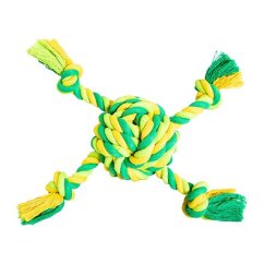Míč se 4 rameny HipHop Dog bavlněný 29 cm / 255 g limetková, zelená