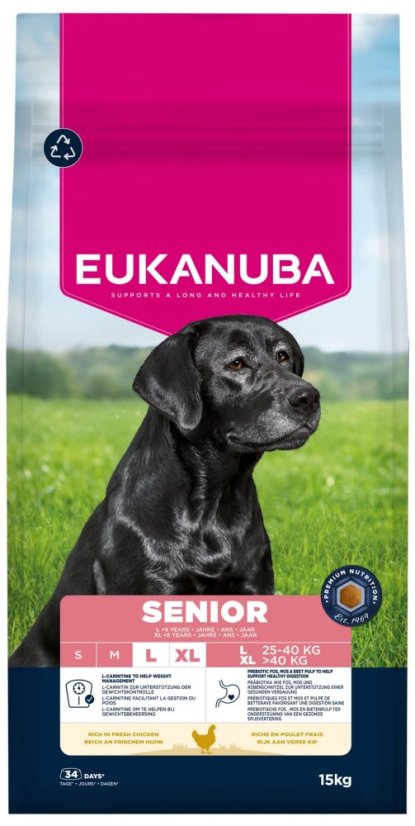 Krmivo EUKANUBA Senior Large rich in fresh chicken 15kg