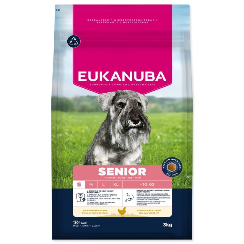 Krmivo EUKANUBA Senior Small rich in fresh chicken 3kg